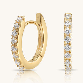 Gold Diamond Huggie