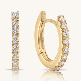 Gold Diamond Huggie