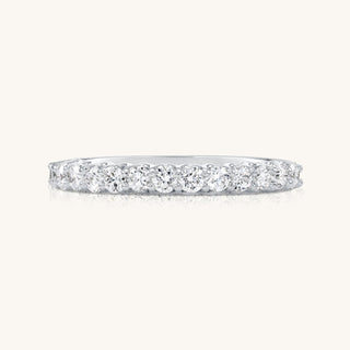 White Gold Single Line Diamond Ring