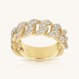Gold Cuban Link Ring
