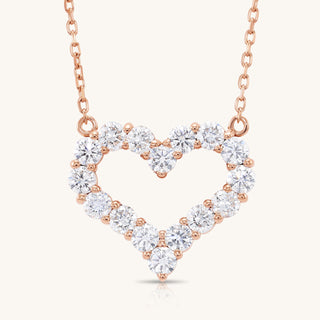 Rose Gold Eternity Heart Necklace